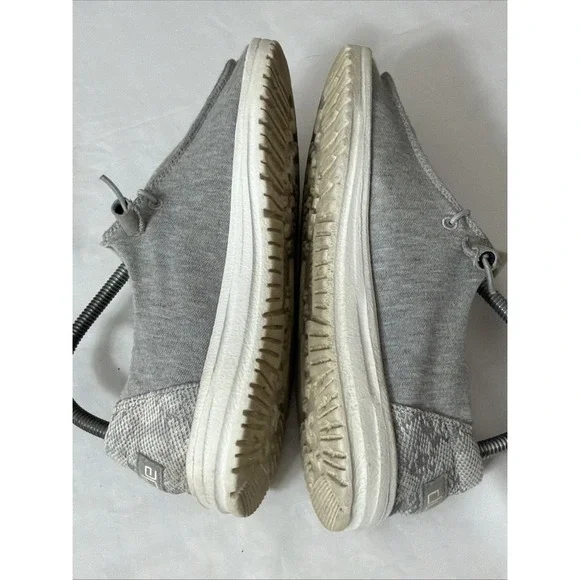 Hey Dude Shoes Womens 8 Wendy Stretch Knit Casual Moc Sneakers Glacier Gray Gym - Picture 6 of 16